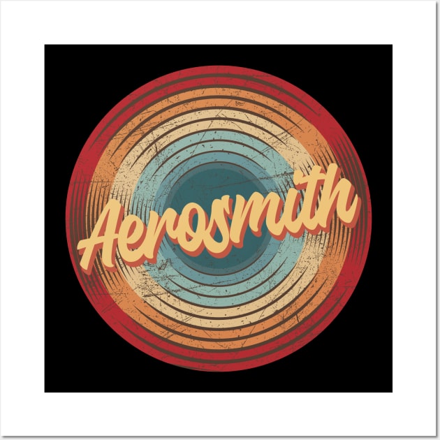 Aerosmith Vintage Circle Wall Art by musiconspiracy